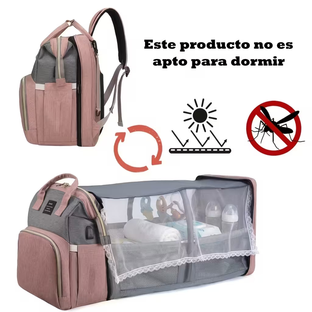 BOLSO MALETA PAÑALERA CON CAMBIADOR 3 EN 1