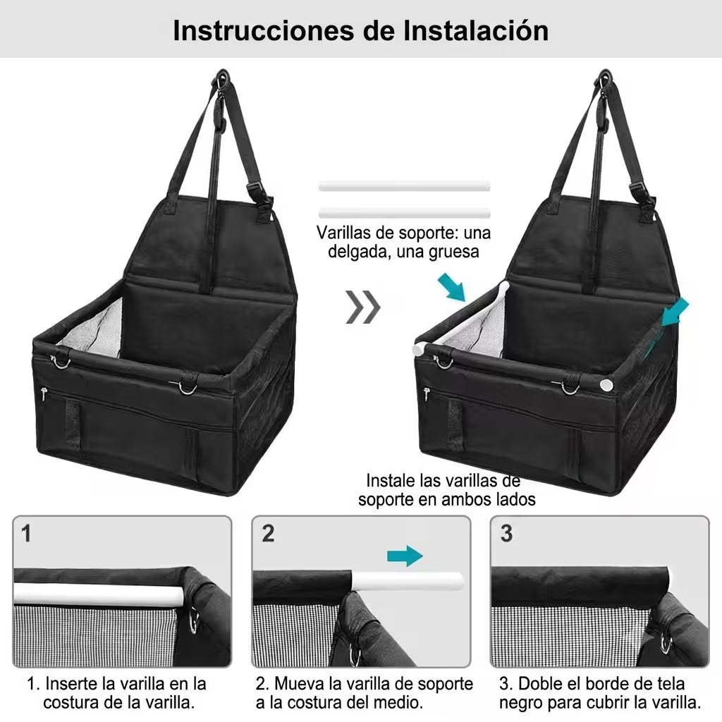 Cargador de mascotas para silla de carro