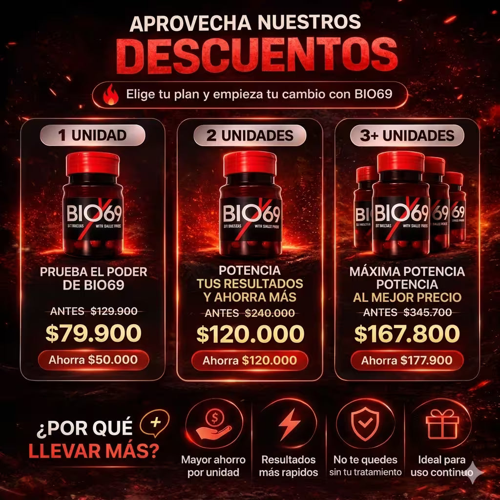 BIOX69 Suplemento de energía masculina X30 tabletas