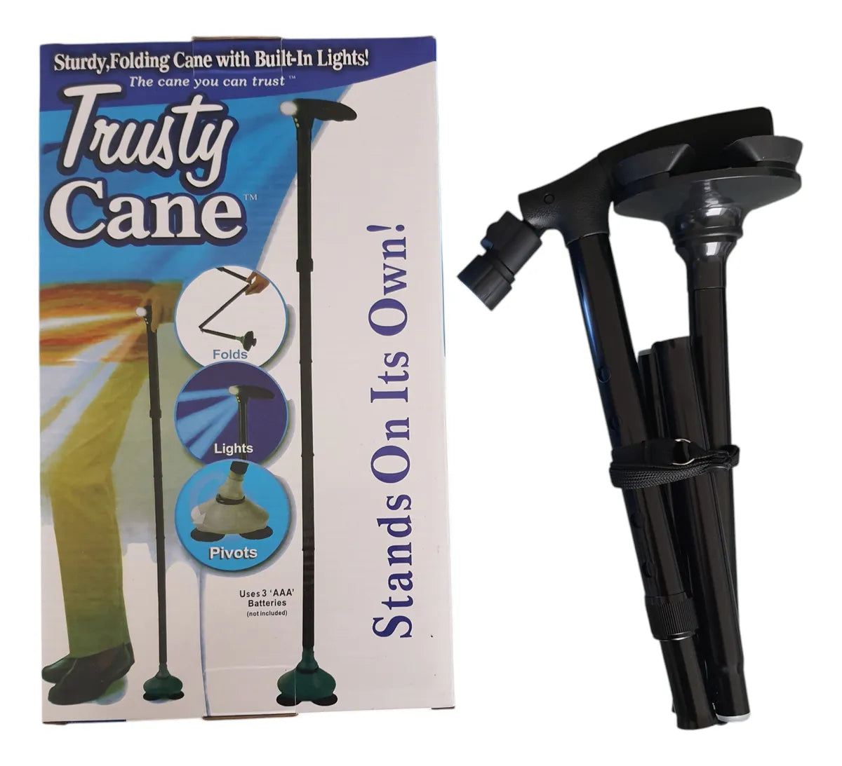 Bastón plegable con luz LED-Trusty Light Pro™