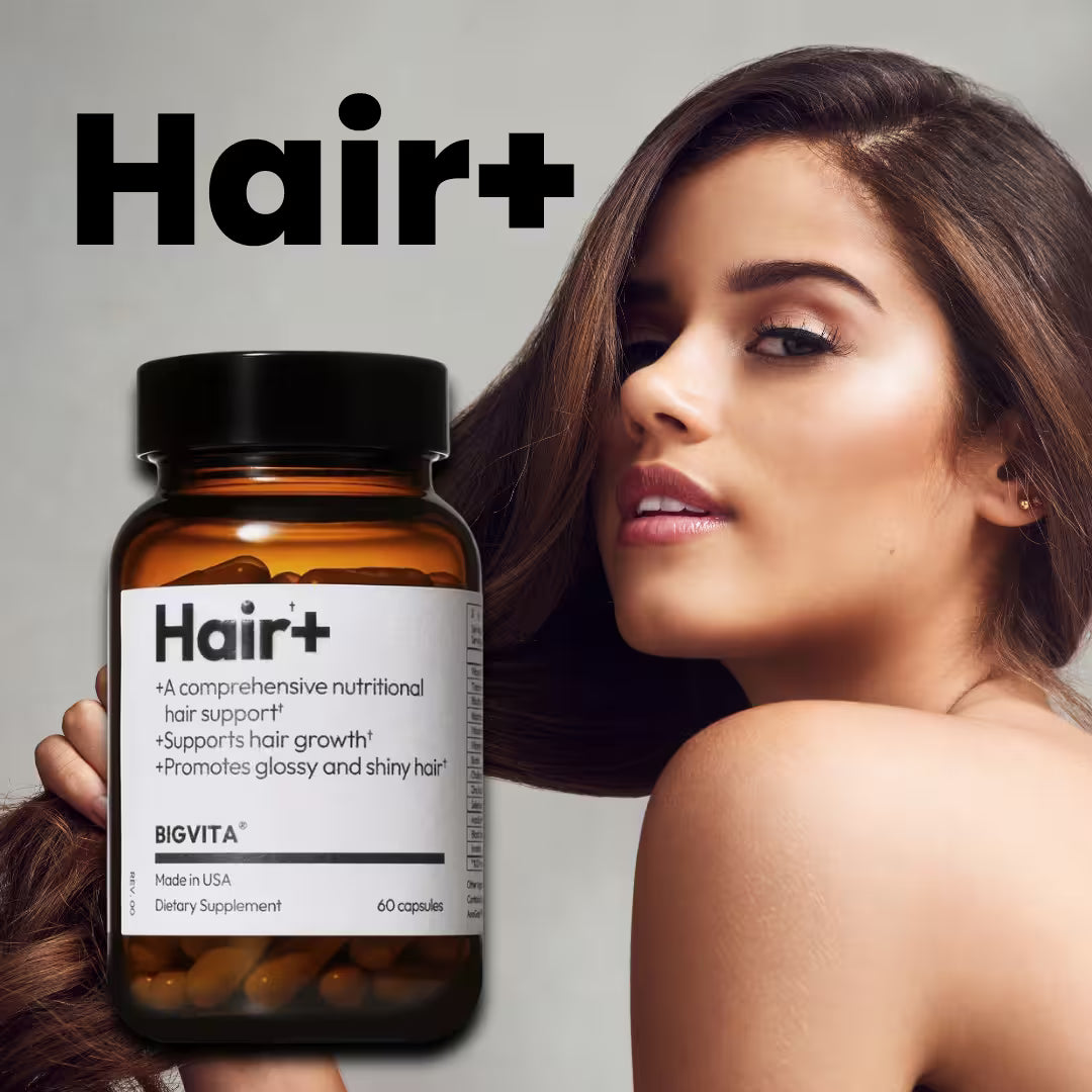 HAIR+ SUPLEMENTO PARA EL CABELLO-Reduce la caída y fortalece tu cabello desde la raíz