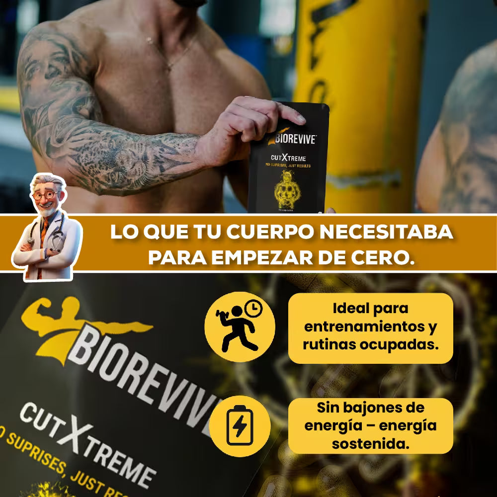 SUPLEMENTO CUTXTREME BIOREVIVE-Potencia tu cuerpo al máximo nivel