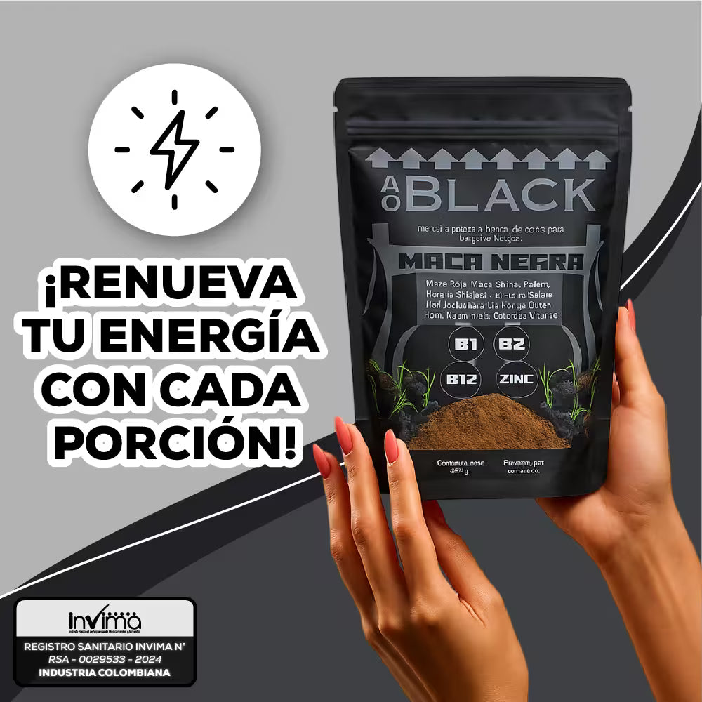 MACA NEGRA SUPLEMENTO EN POLVO-Activa tu vitalidad desde adentro