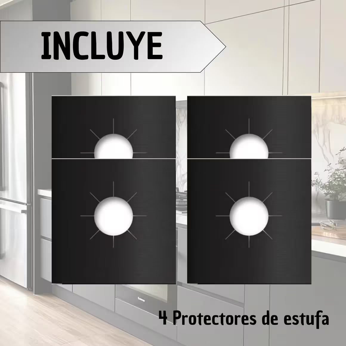 SET X 4 PROTECTORES DE ESTUFAS