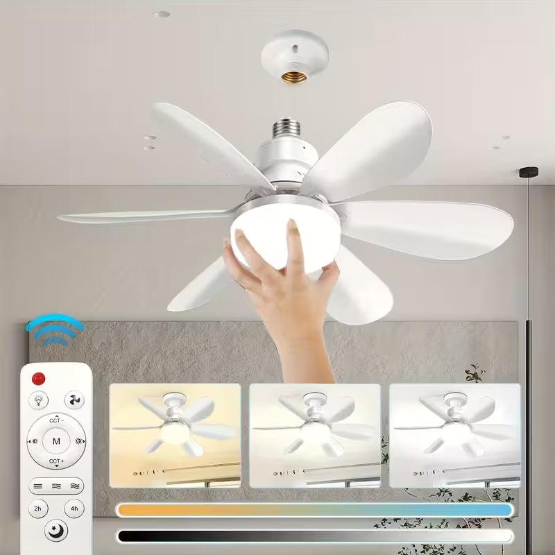Ventilador de techo con Luz Led y control remoto