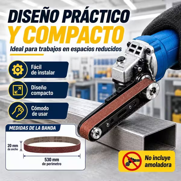 Adaptador Lijadora de Banda para amoladora/pulidora angular
