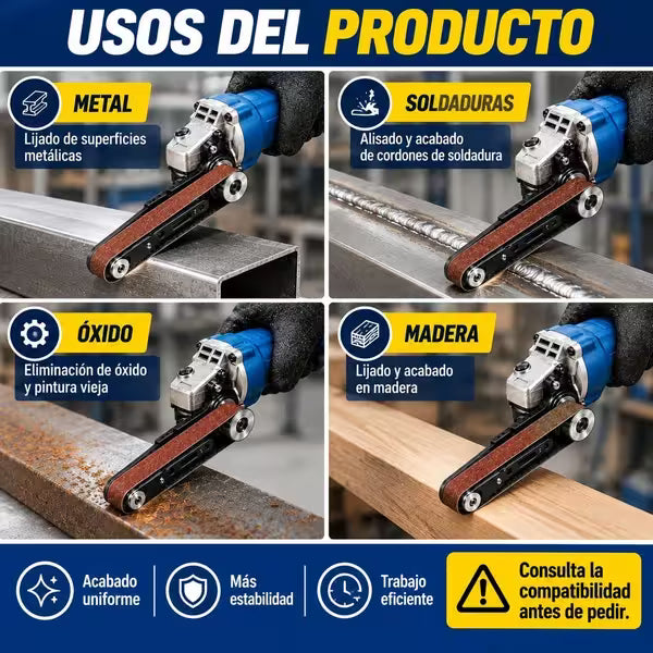 Adaptador Lijadora de Banda para amoladora/pulidora angular