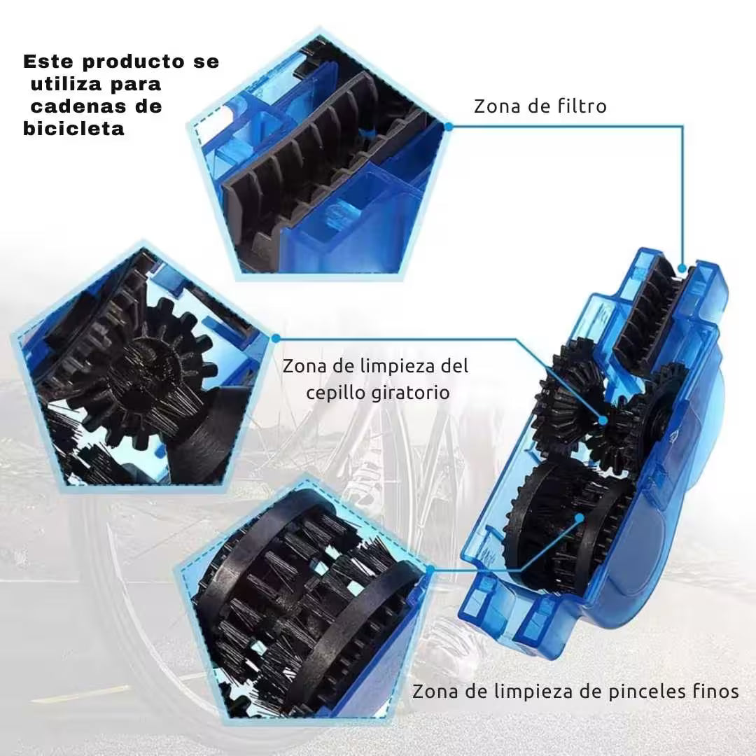 KIT DE LIMPIEZA DE BICICLETA-Limpieza profunda sin desmontar la cadena.