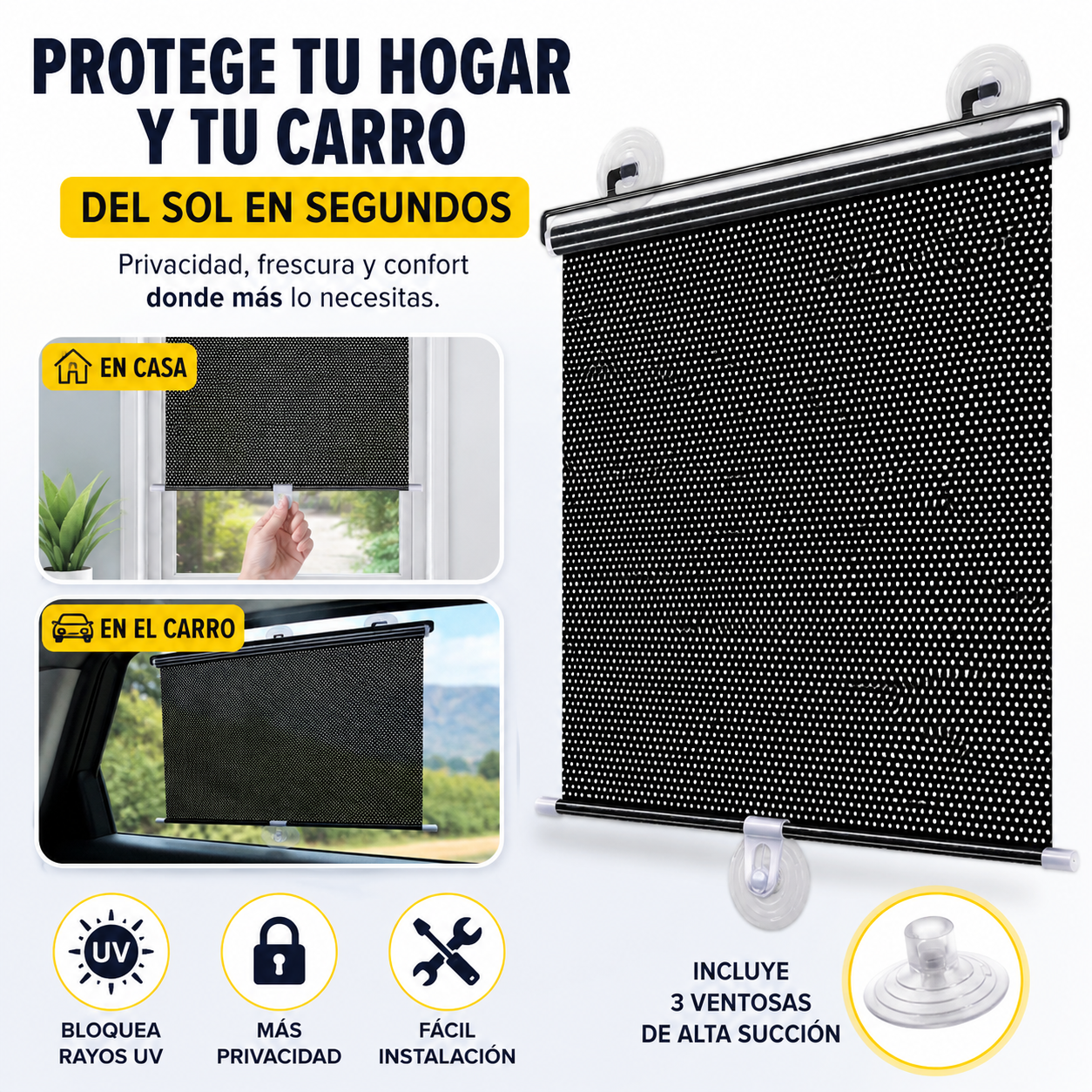 Persiana Cortina Parasol para ventana de casa y Carro
