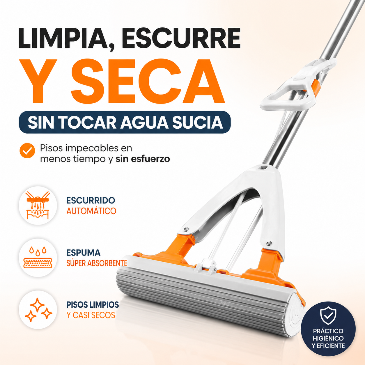 Trapero y escurridor con espuma