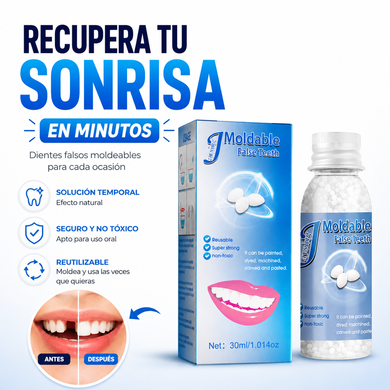 KIT DE REPARACIÓN DENTAL RESINA-FALSE TEETH