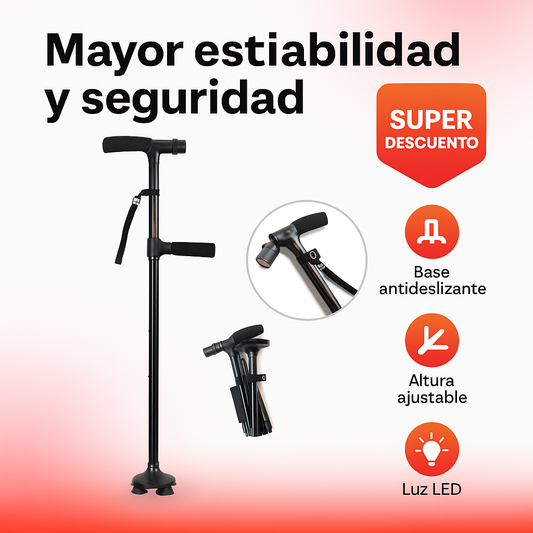 Bastón plegable con luz LED-Trusty Light Pro™
