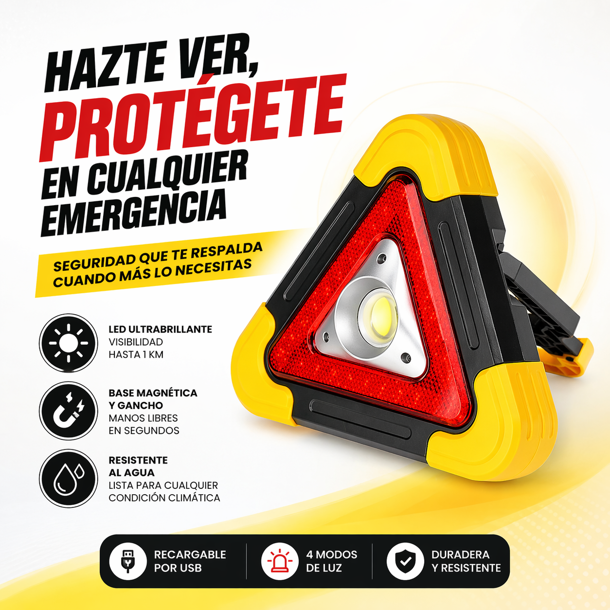 LUZ LED DE EMERGENCIA PARA AUTO