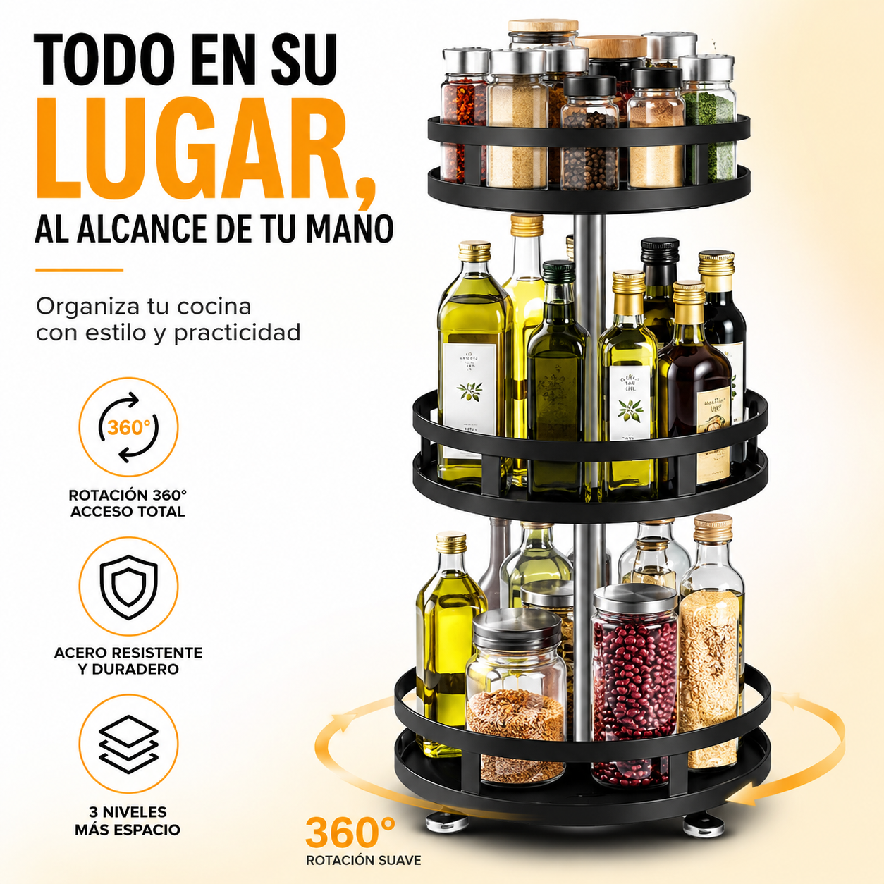ORGANIZADOR GIRATORIO 360 3 NIVELES