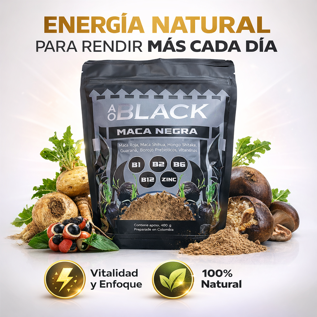 MACA NEGRA SUPLEMENTO EN POLVO-Activa tu vitalidad desde adentro