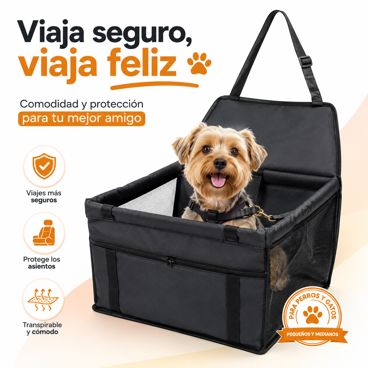 Cargador de mascotas para silla de carro