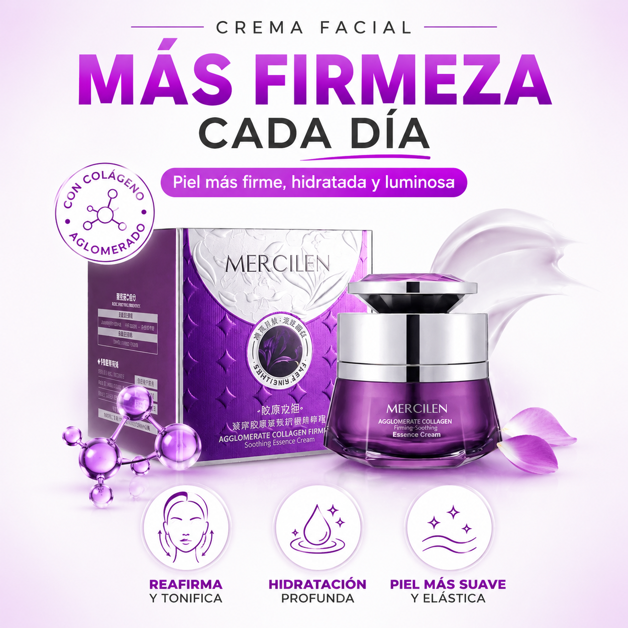 CREMA FACIAL REAFIRMANTE ANTIEDAD-MERCILEN