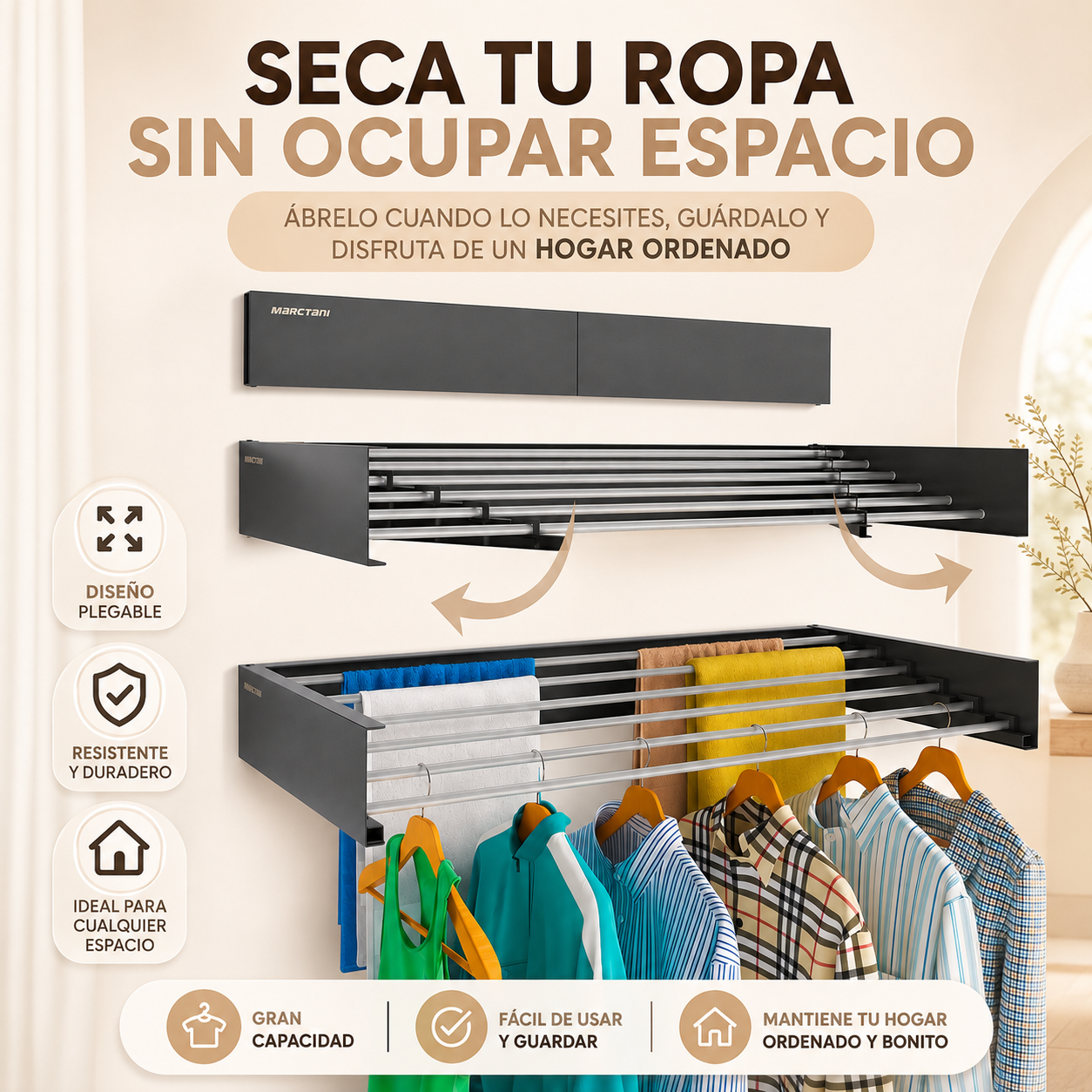 Tendedero De Ropa Plegable