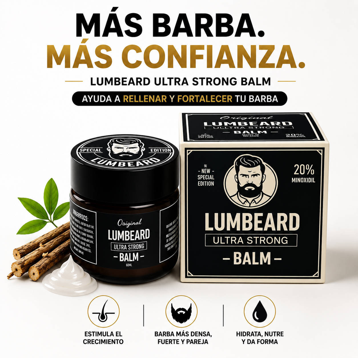 lumbeard and mustache growth cream 60ml