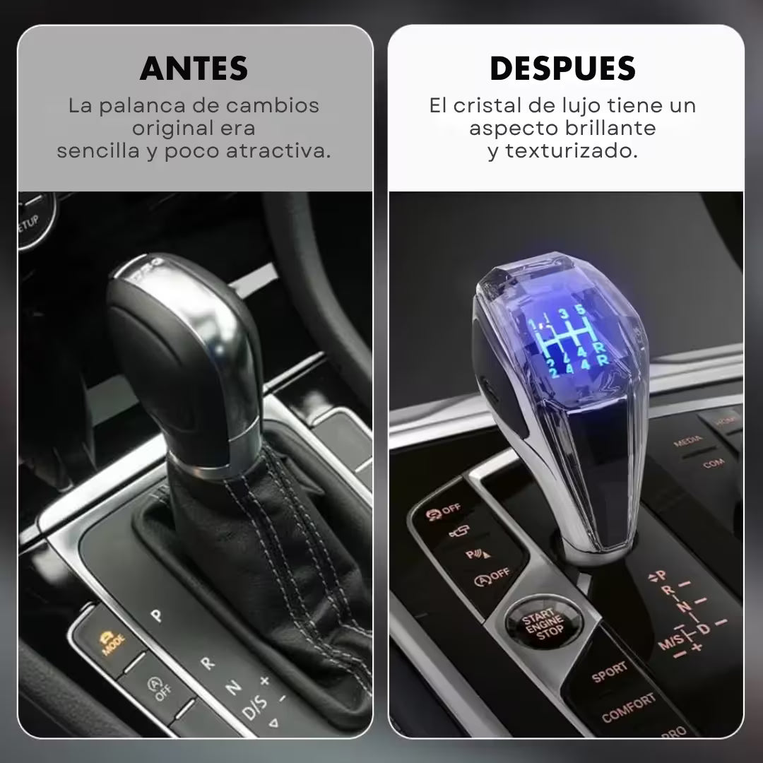 Perilla de cambios Led Cristal de Lujo.