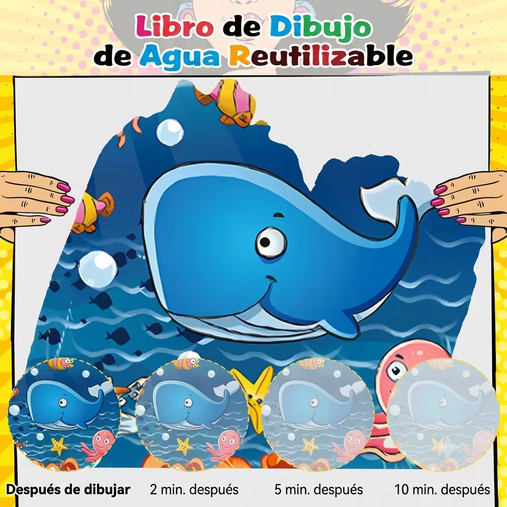 Cuaderno mágico de agua para pintar