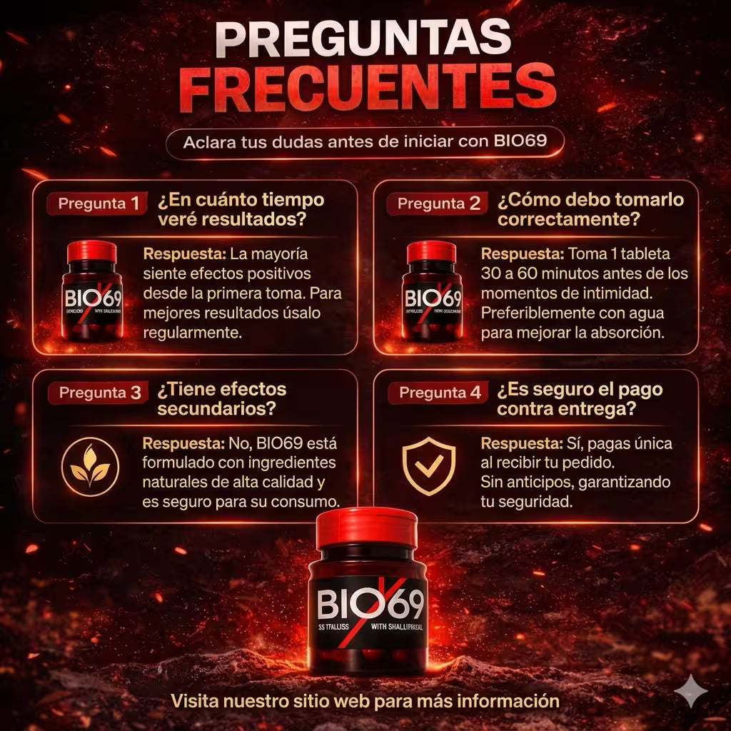 BIOX69  Suplemento de energía masculina X30 tabletas