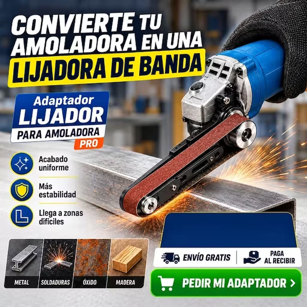 Adaptador Lijadora de Banda para amoladora/pulidora angular