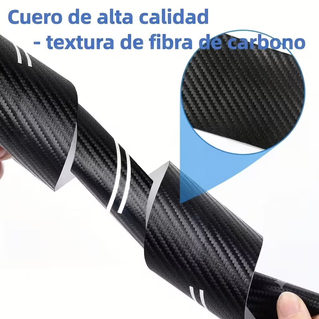 Kit protectores de estribos X9 Pzs-Textura de fibra de Carbono