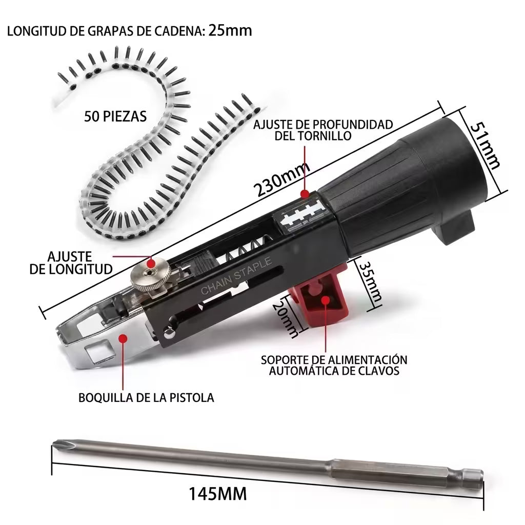 ADAPTADOR PISTOLA DE TORNILLOS TALADRO
