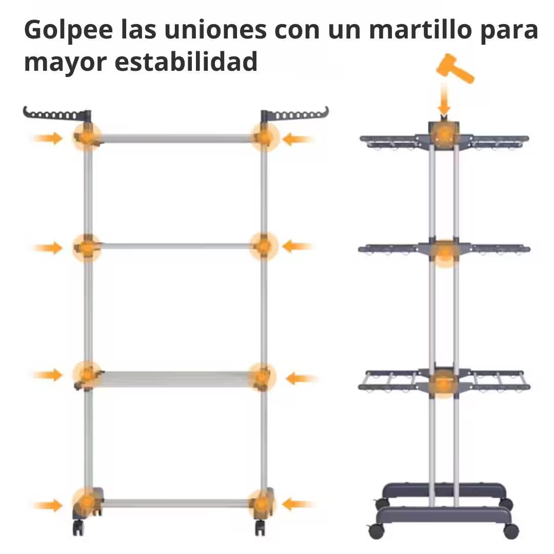 Tendedero Para Ropa 3 Niveles Plegable