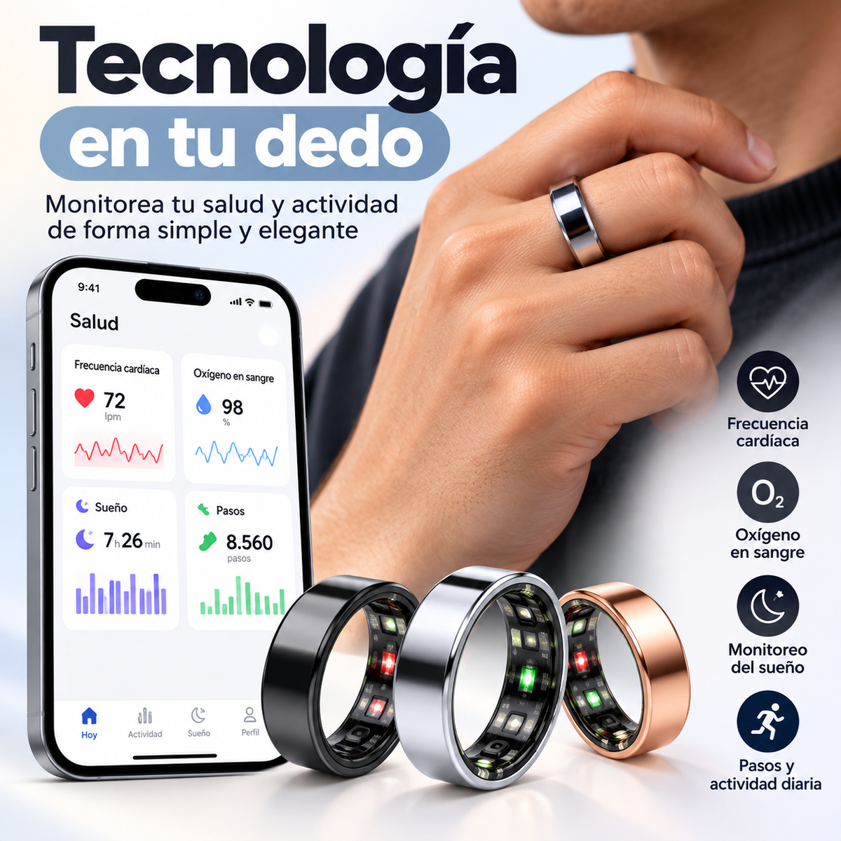 Smart Ring-Tu bienestar, al alcance de tu mano.