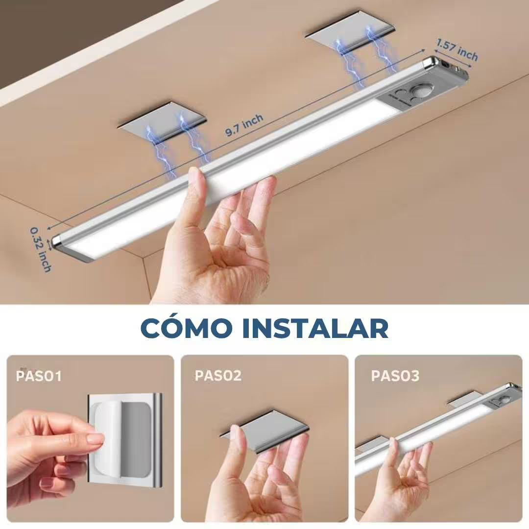 X2 Luz LED con Sensor de Movimiento Recargable