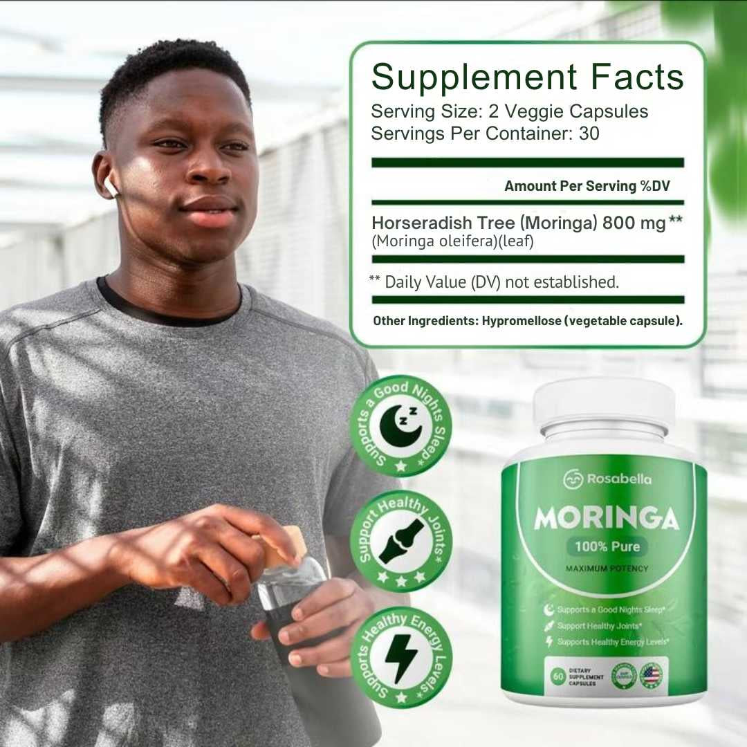 2 x Moringa Rosabella Capsulas-Recupera tu energía de forma natural.