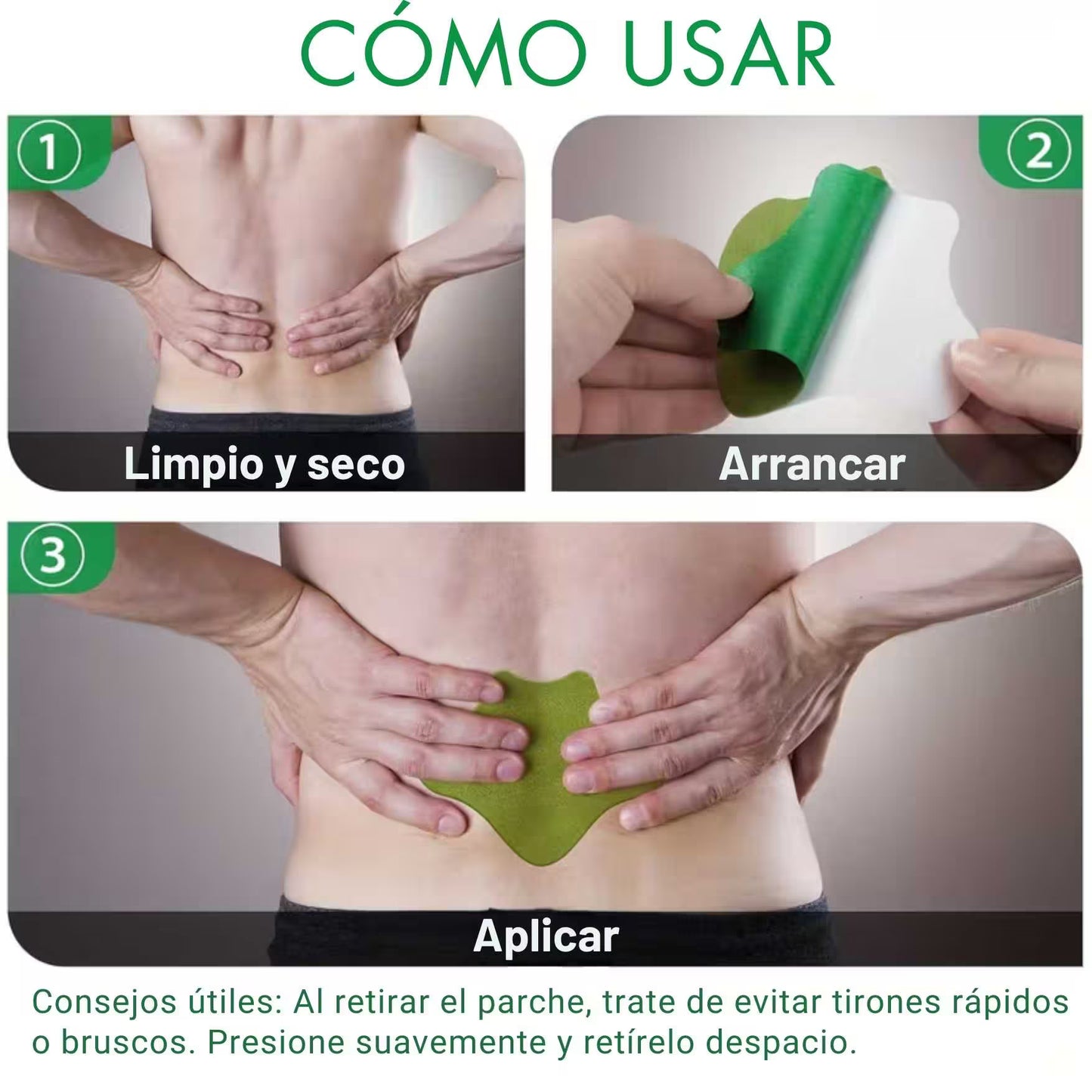 Parches para dolor de Espalda  x10 und