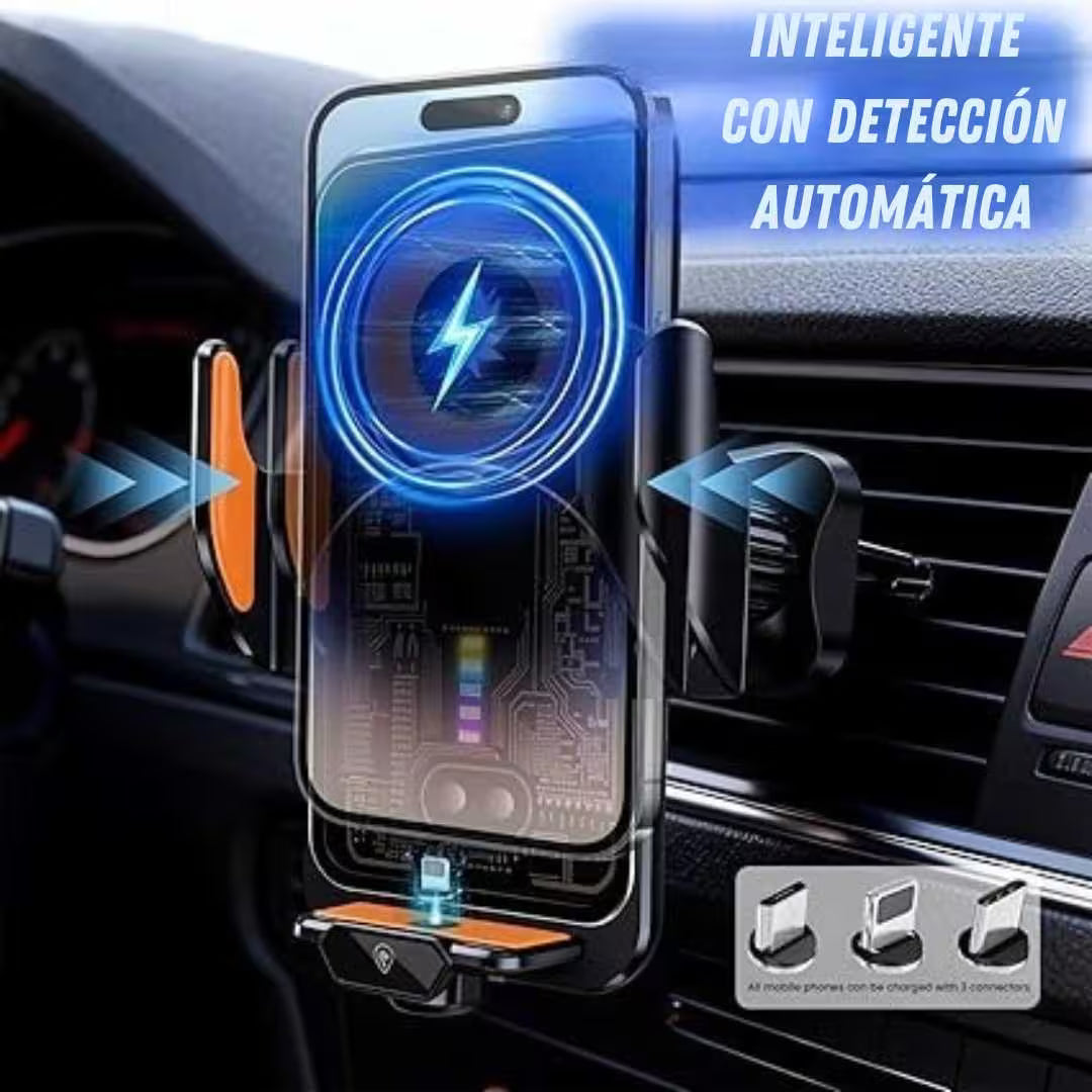 Soporte Celular Inteligente-Tecnología magnética con carga inalámbrica integrada