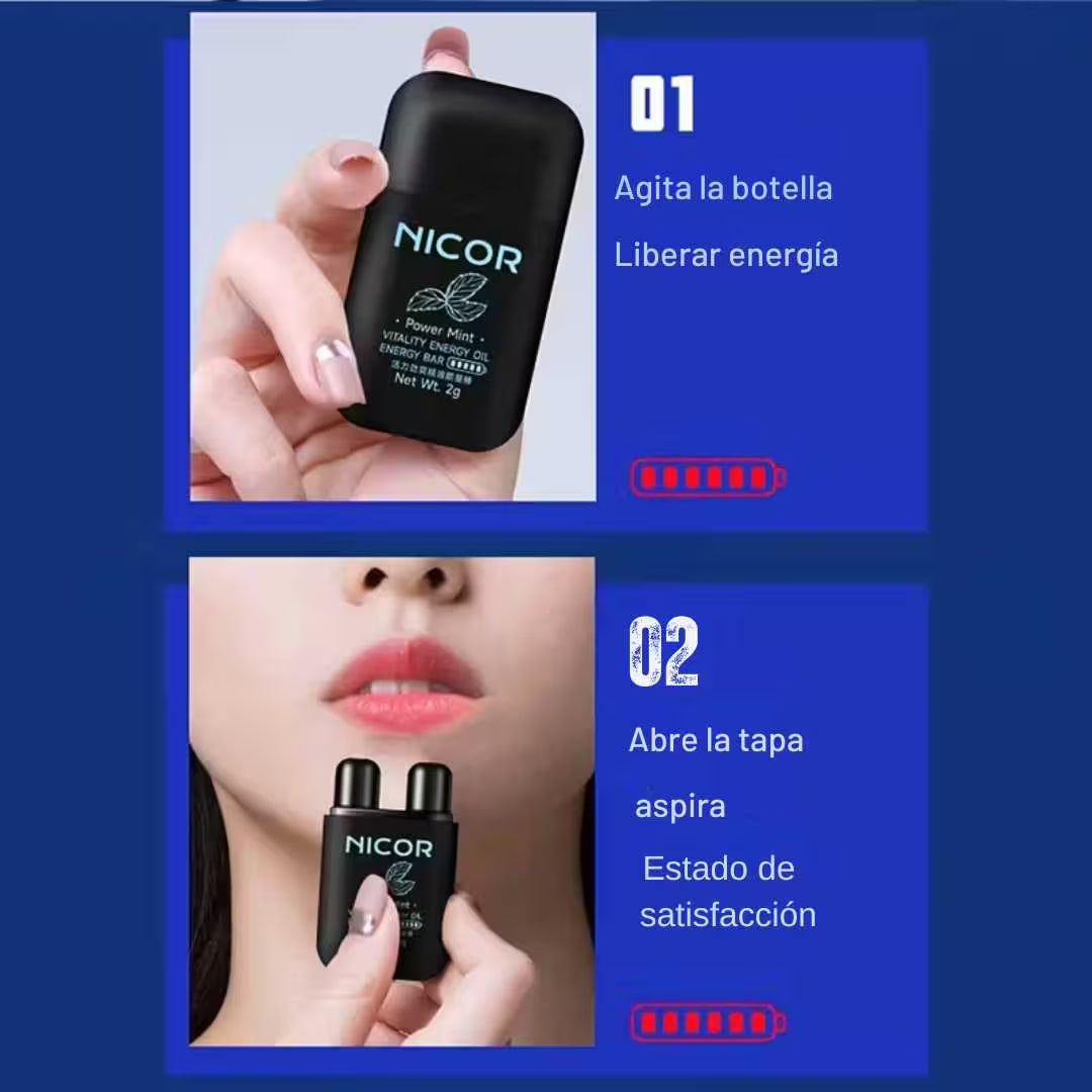 Inhalador Nasal Nicor-Mejora Respiración Y Controla tus ansias.