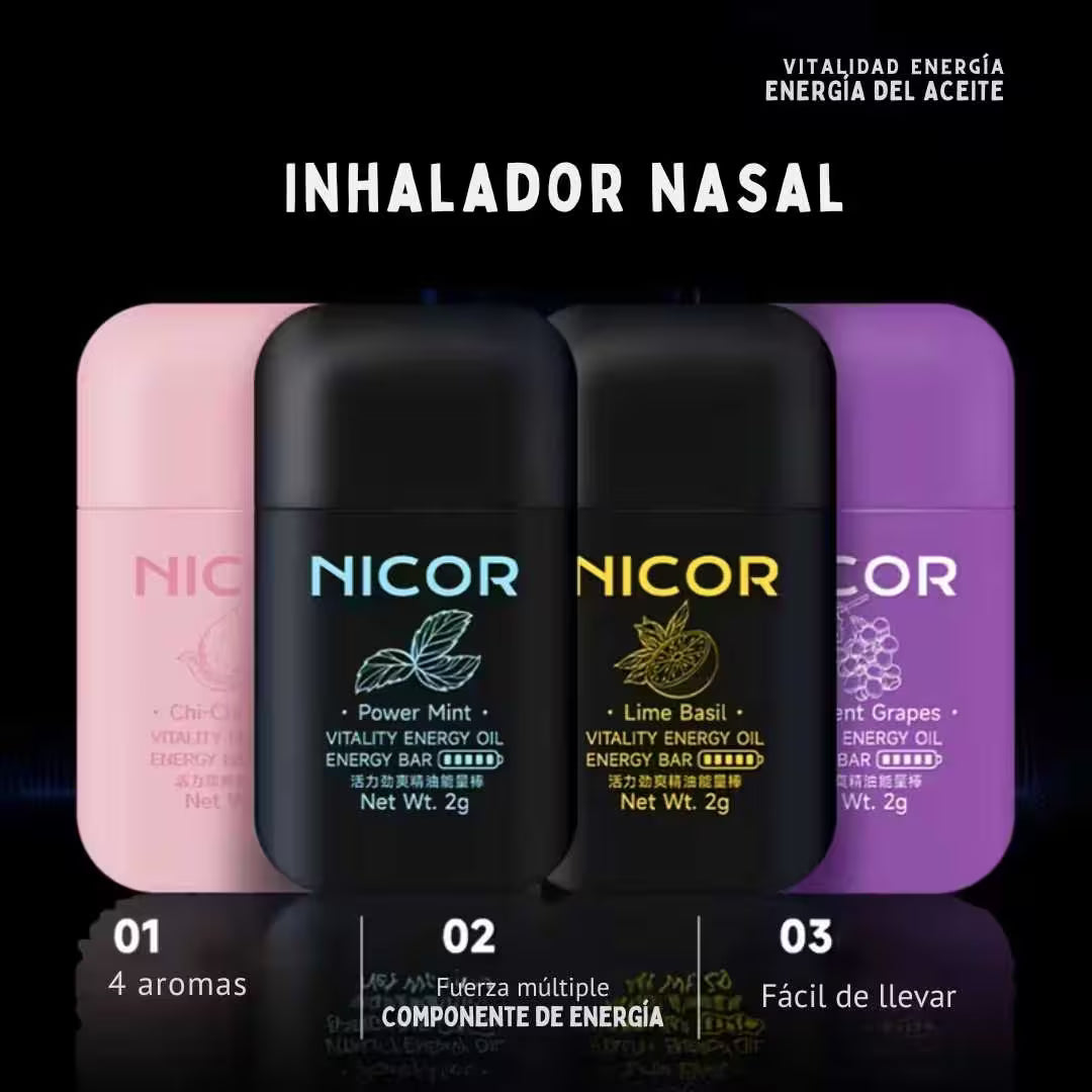 Inhalador Nasal Nicor-Mejora Respiración Y Controla tus ansias.