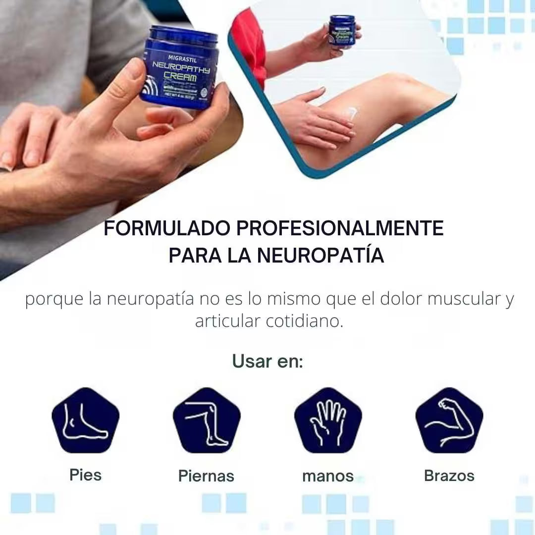 Migrastil Cream alivio de neuropatía-Calma sin ardor y de rápida absorción.