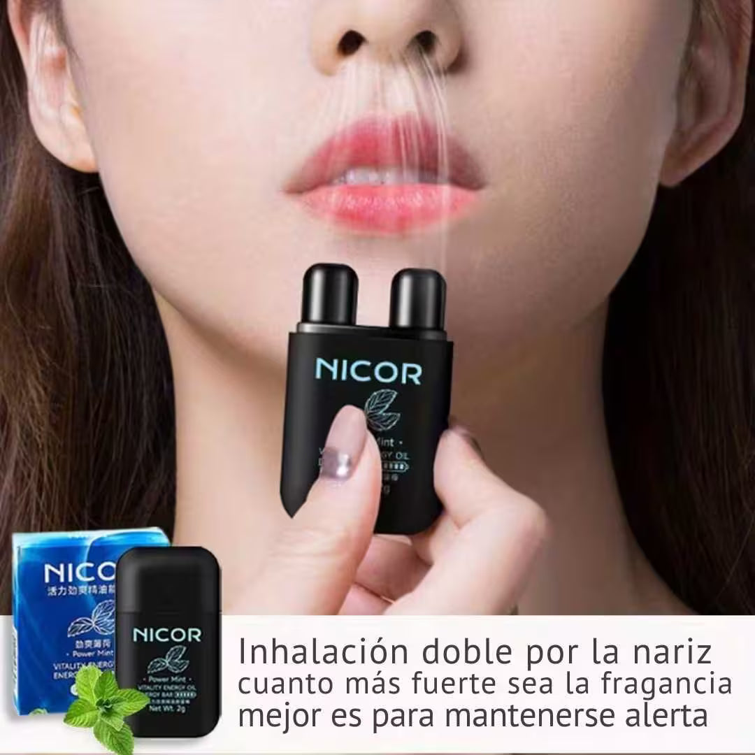 Inhalador Nasal Nicor-Mejora Respiración Y Controla tus ansias.