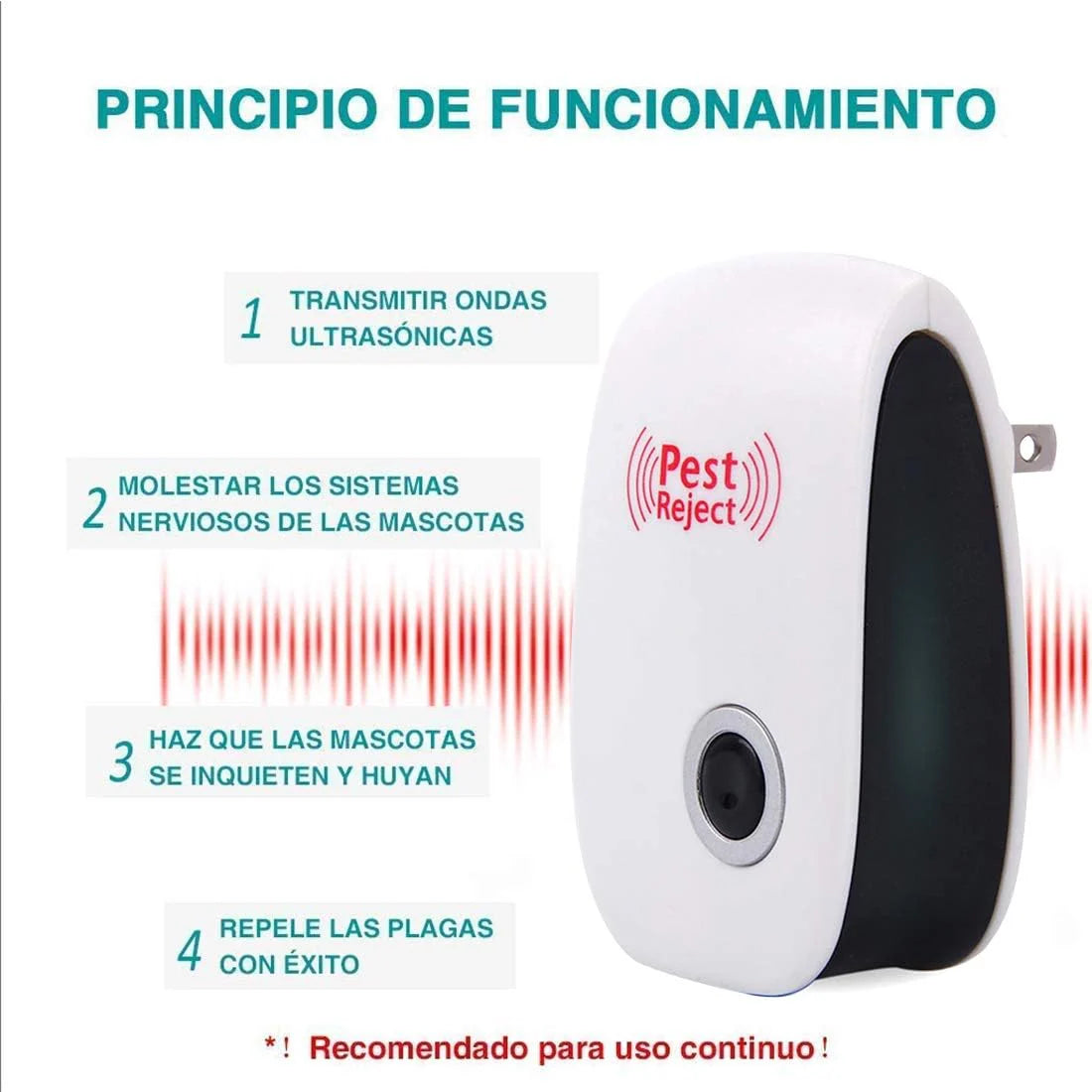 Repelente de plagas eléctrico- EcoPlagas™